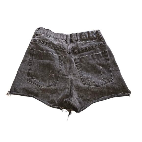 One Teaspoon Black Distressed Shorts - Picture 6 of 11